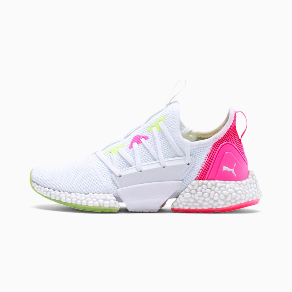 Puma HYBRID Rocket Runner Női Futócipő - Fehér/Rózsaszín/Sárga ( Hungary - XUCMP1543 )
